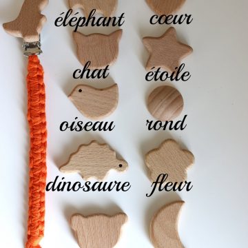 présentation des différentes formes d'attache tétines