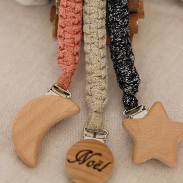 attaches tétines couleurs avec reflets pailletés