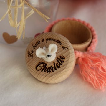 boite à dent rose pour fille personnalisée