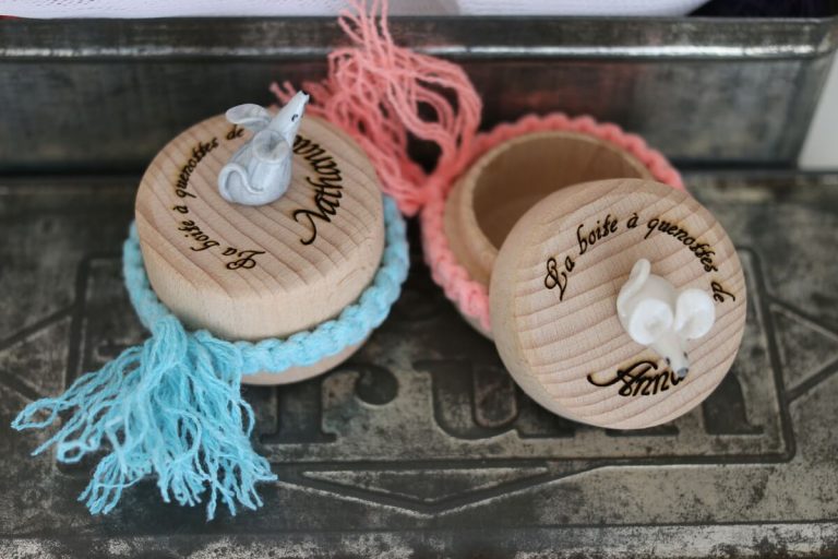 Boite à dents de lait personnalisée avec prénom gravé