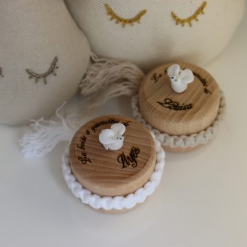 boite à quenottes en bois à graver pour les enfants