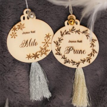 decoration joyeux noel grave sur bois