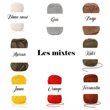 coloris tricotin mixtes pour création personnalisée