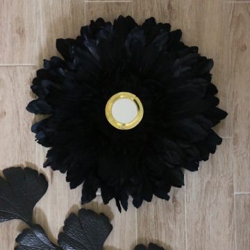 decoration handmade noire et doré