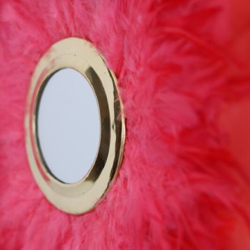 decoration murale faite main avec miroir en laiton