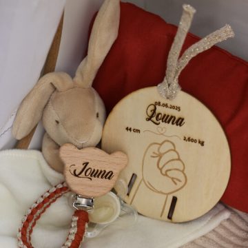 coffret de naissance personnalisé fait main pour bébé