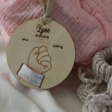 support personnalisé pour bracelet de naissance bebe