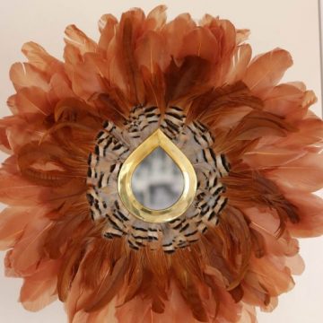 jujuhat en plumes naturelles de coq et de faisan