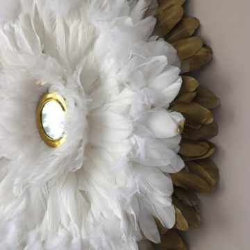 Décoration murale bohème chic en plume